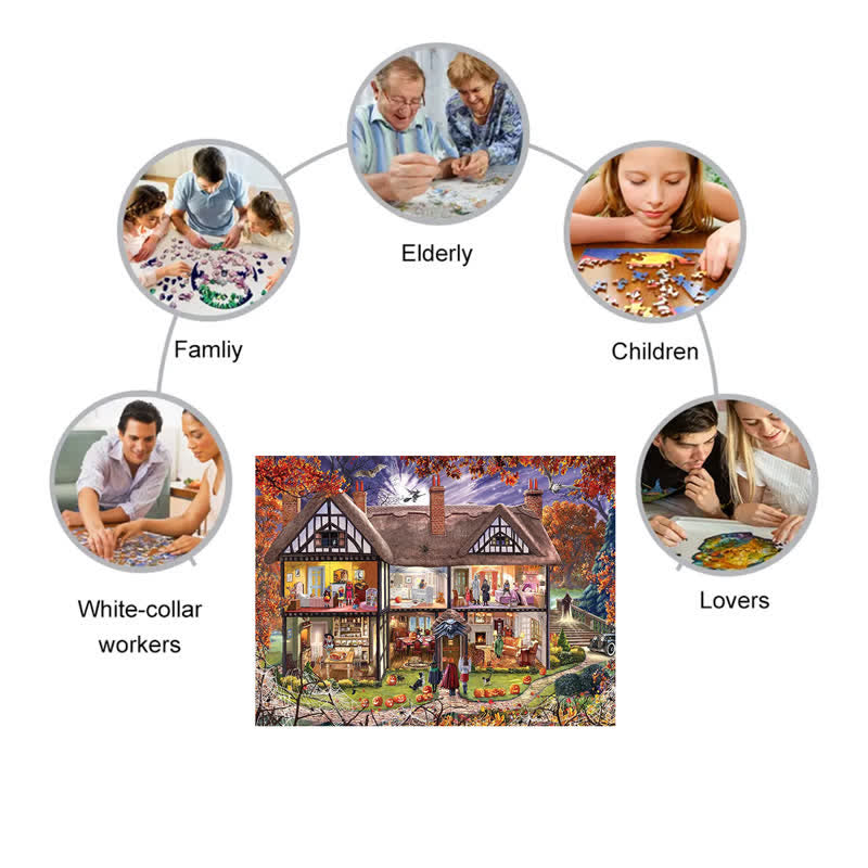 Rubbyoo Halloween House - Wooden Jigsaw Puzzle - image 2