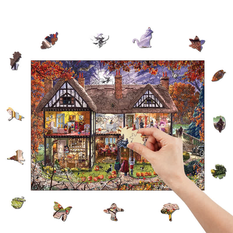 Rubbyoo Halloween House - Wooden Jigsaw Puzzle - image 7