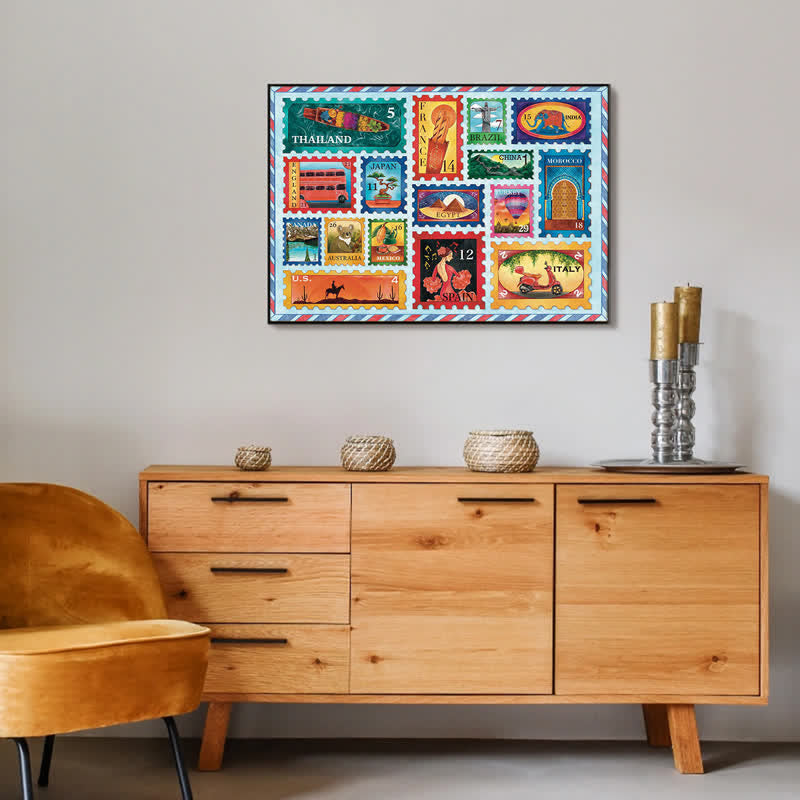 Rubbyoo Around the World in Stamps - Wooden Jigsaw Puzzle - image 4