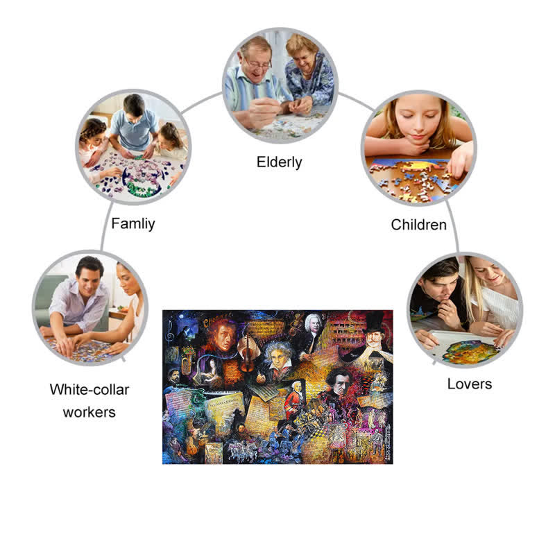 Rubbyoo Music Lover - Wooden Jigsaw Puzzle - image 2