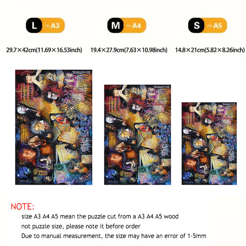 Rubbyoo Music Lover - Wooden Jigsaw Puzzle - image 8