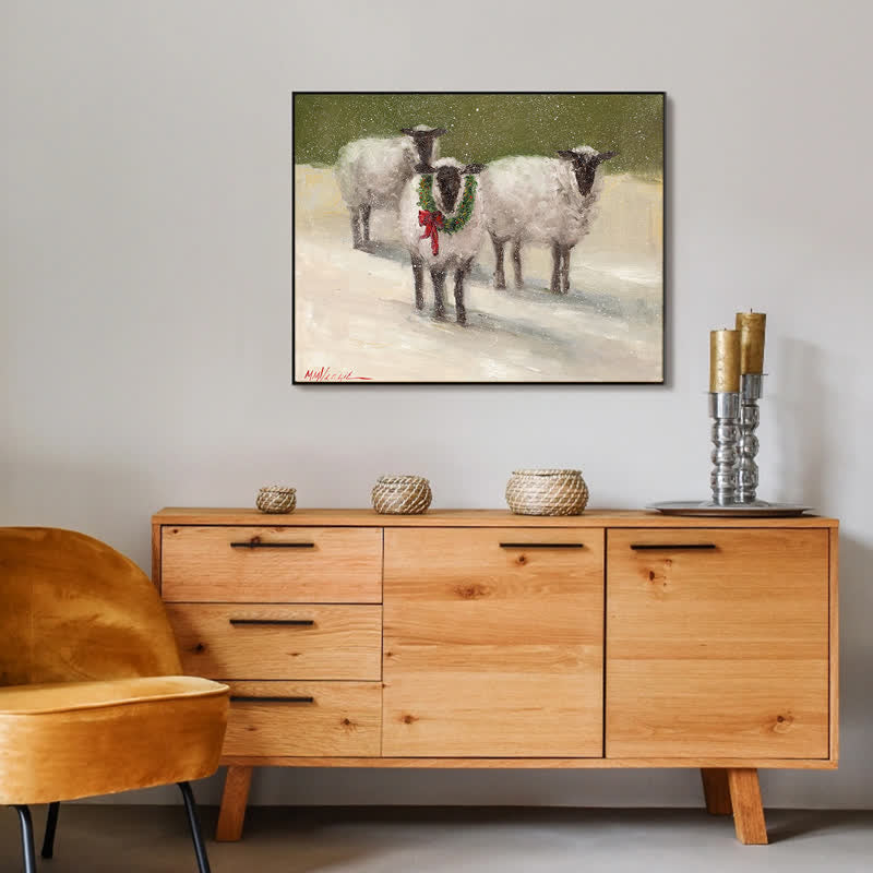 Rubbyoo Lambs With Wreath - Wooden Jigsaw Puzzle - image 8