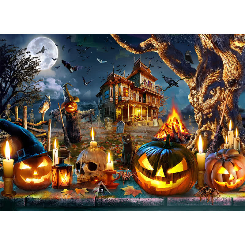 Rubbyoo Halloween Nightmare - Wooden Jigsaw Puzzle - A2 - Wooden Gift Packaging - image 0