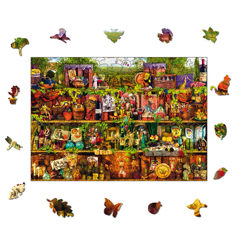 Rubbyoo Wine Shelf - Wooden Jigsaw Puzzle - image 1