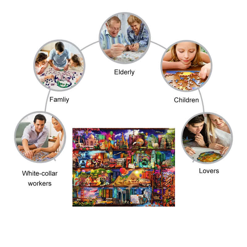 Rubbyoo World of Books - Wooden Jigsaw Puzzle - image 2