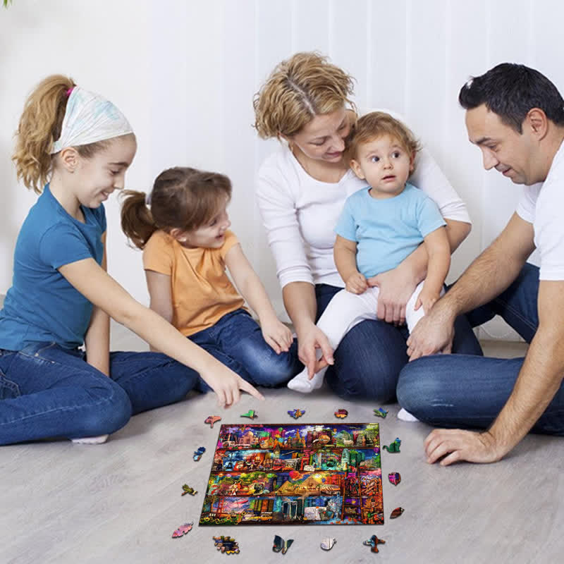 Rubbyoo World of Books - Wooden Jigsaw Puzzle - image 6