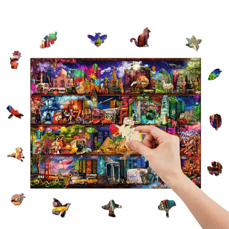 Rubbyoo World of Books - Wooden Jigsaw Puzzle - image 7