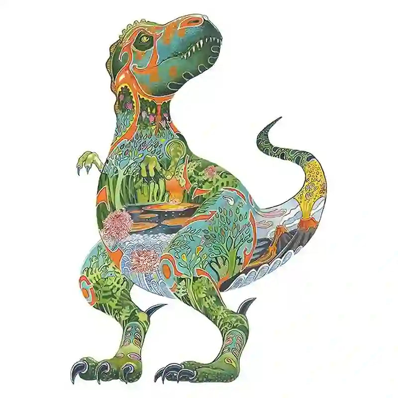 Rubbyoo Daniel Mackie Tyrannosaurus Rex - Wooden Jigsaw Puzzle - A3 - Wooden Gift Packaging - image 0