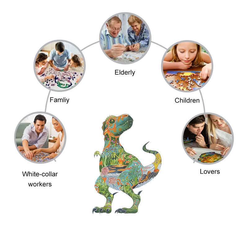 Rubbyoo Daniel Mackie Tyrannosaurus Rex - Wooden Jigsaw Puzzle - image 2