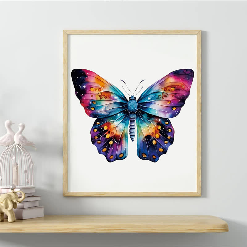 Rubbyoo A Watercolor Butterfly With A Rainbow On The Wings - Wooden Jigsaw Puzzle - image 4