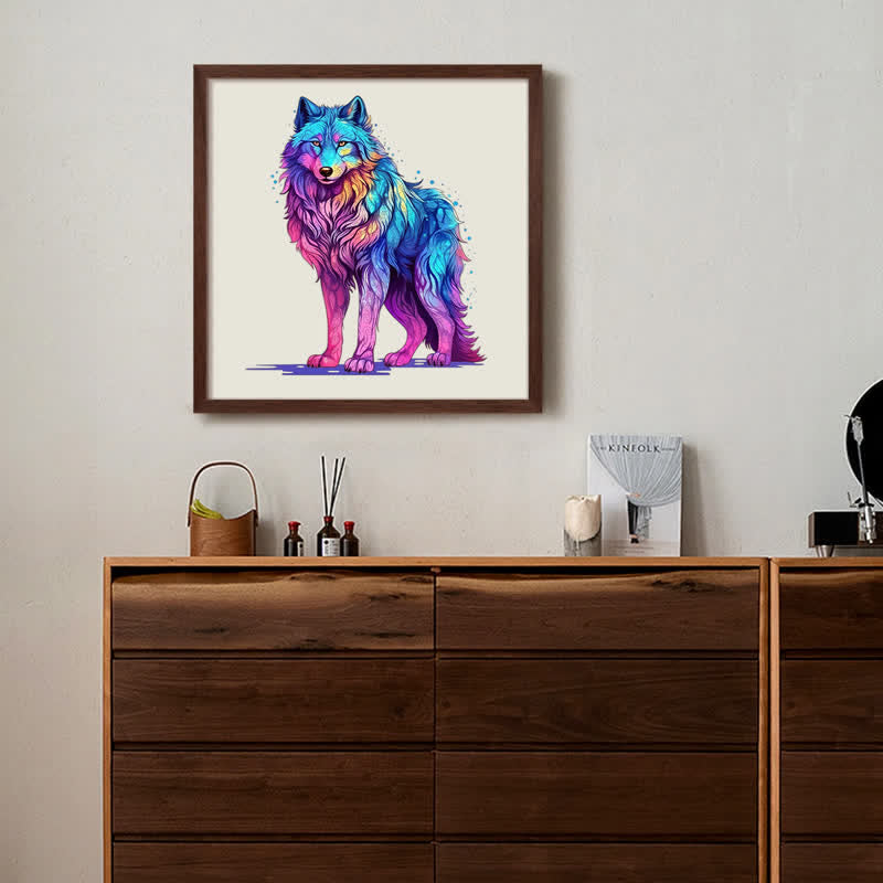 Rubbyoo Majestic Rainbow Wolf - Wooden Jigsaw Puzzle - image 6