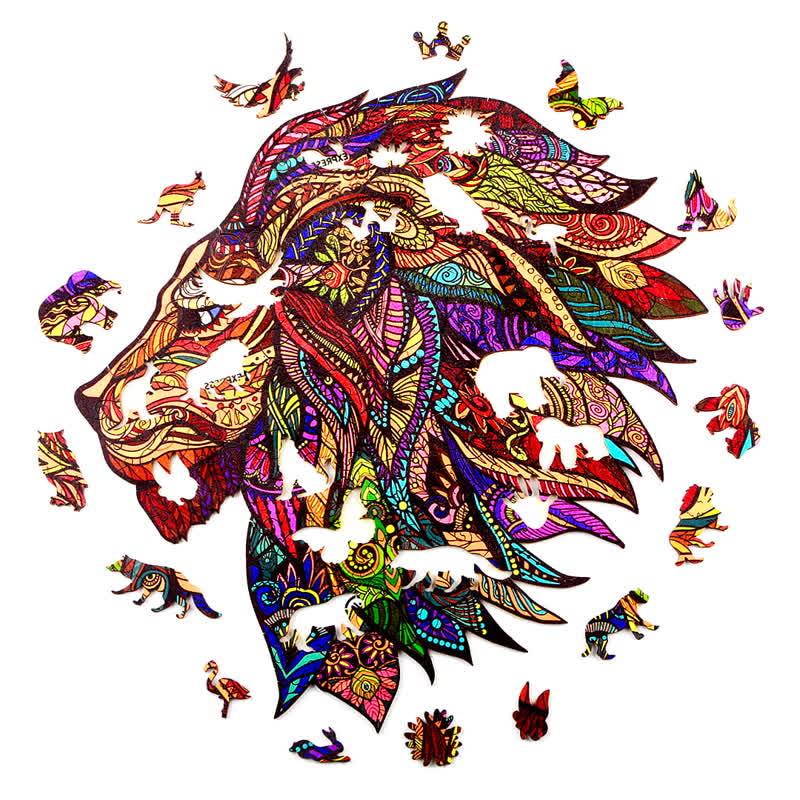 Rubbyoo Red Lion - Wooden Jigsaw Puzzle - image 1