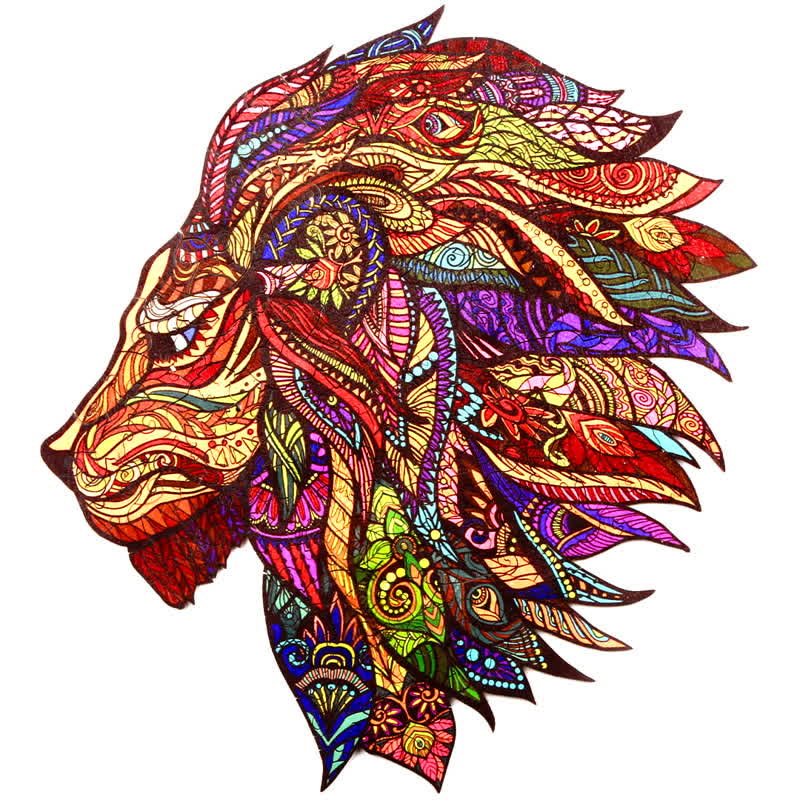 Rubbyoo Red Lion - Wooden Jigsaw Puzzle - A3 - Wooden Gift Packaging - image 0