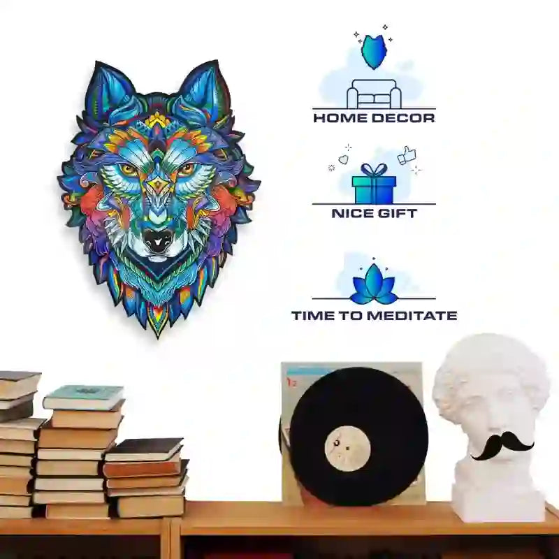 Rubbyoo Blue Wolf - Wooden Jigsaw Puzzle - image 5