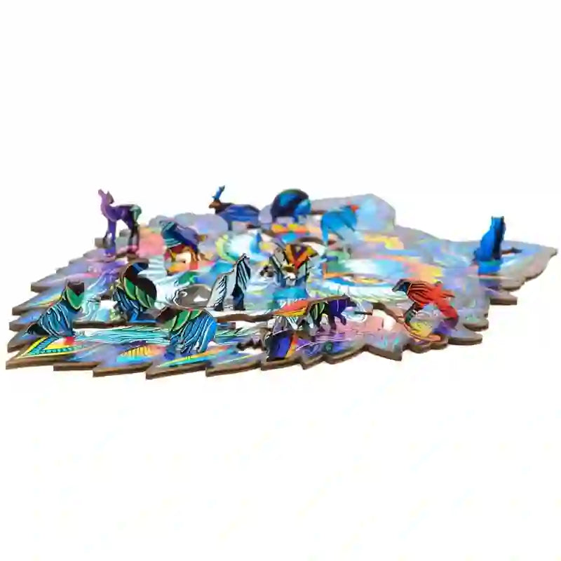Rubbyoo Blue Wolf - Wooden Jigsaw Puzzle - image 2