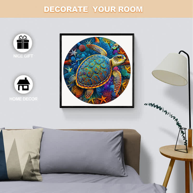 Rubbyoo Sea Turtle Watercolour - Wooden Jigsaw Puzzle - image 8