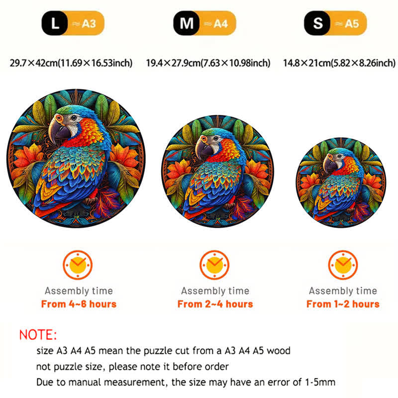 Rubbyoo Stained Parrot - Wooden Jigsaw Puzzle - image 4