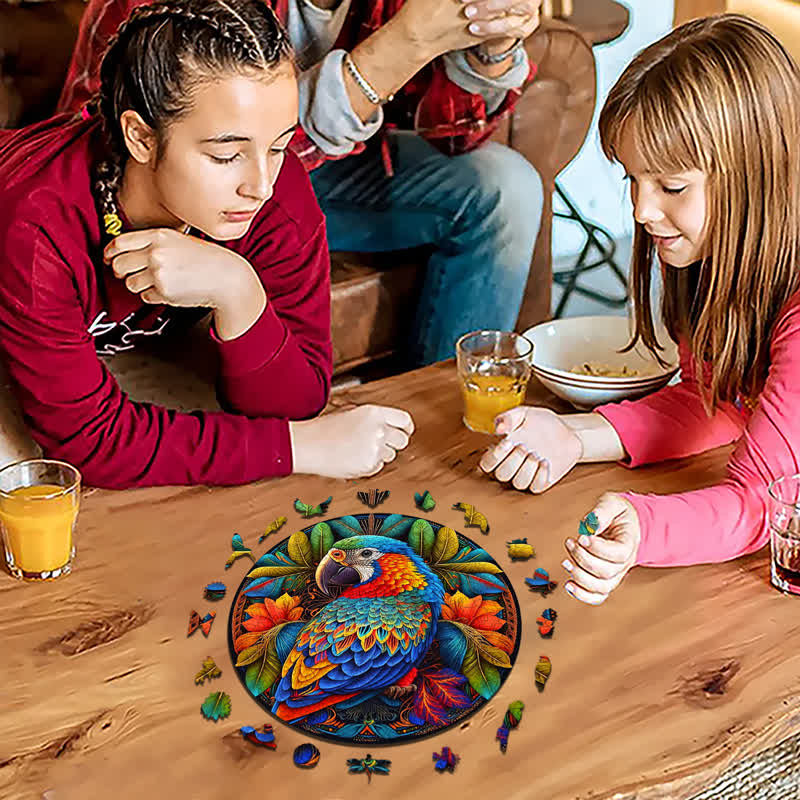 Rubbyoo Stained Parrot - Wooden Jigsaw Puzzle - image 2