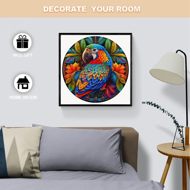 Rubbyoo Stained Parrot - Wooden Jigsaw Puzzle - image 3