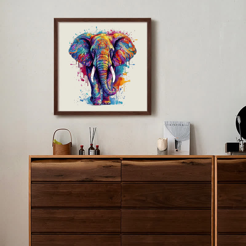 Rubbyoo Rainbow Elephant Blue - Wooden Jigsaw Puzzle - image 7