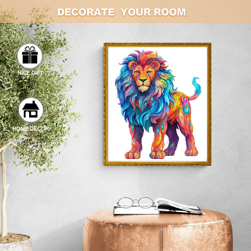 Rubbyoo Colorful Lion  - Wooden Jigsaw Puzzle - image 9