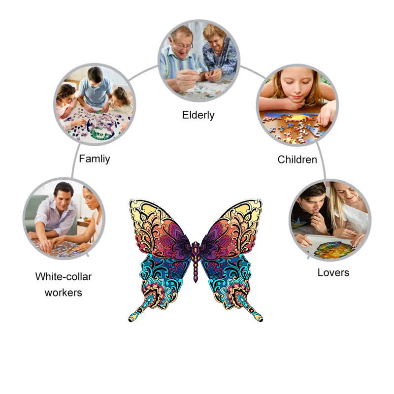 Rubbyoo Colorful Butterfly  - Wooden Jigsaw Puzzle - image 3