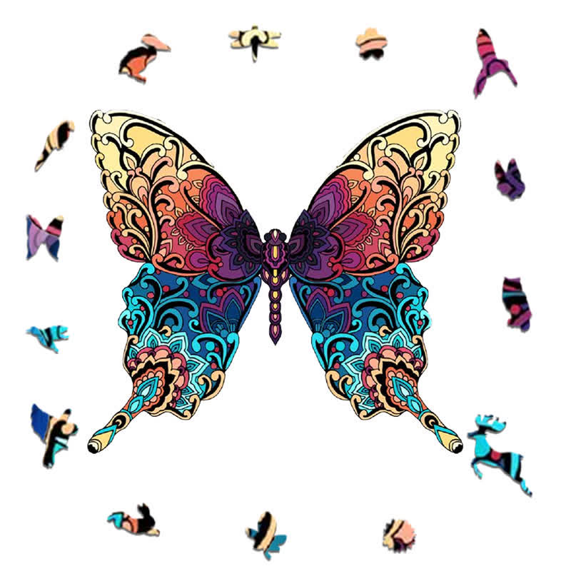 Rubbyoo Colorful Butterfly  - Wooden Jigsaw Puzzle - image 1