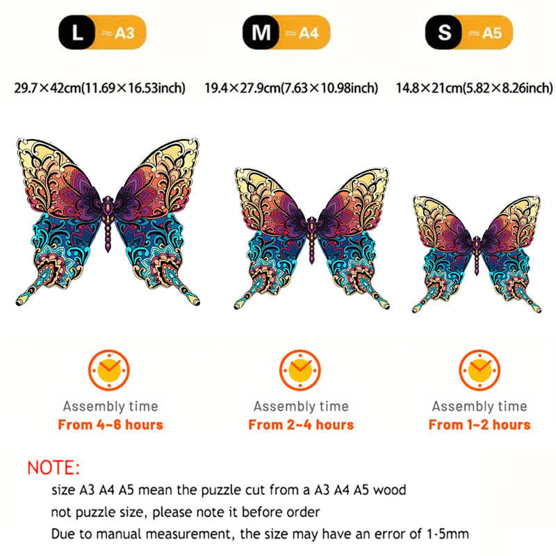 Rubbyoo Colorful Butterfly  - Wooden Jigsaw Puzzle - image 6