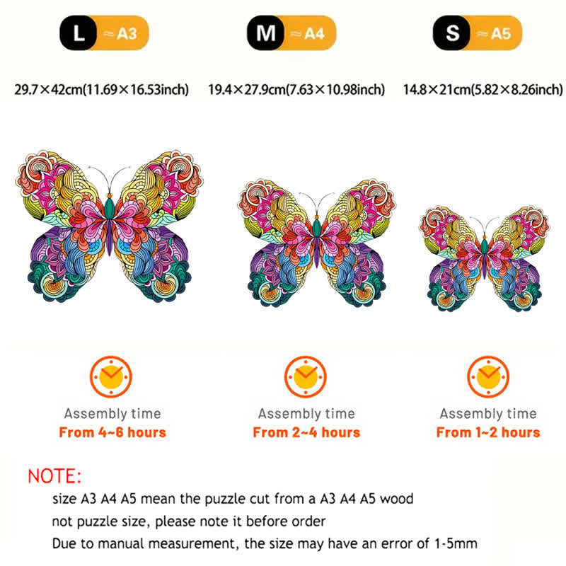 Rubbyoo Butterfly Colorful Edition - Wooden Jigsaw Puzzle - image 8