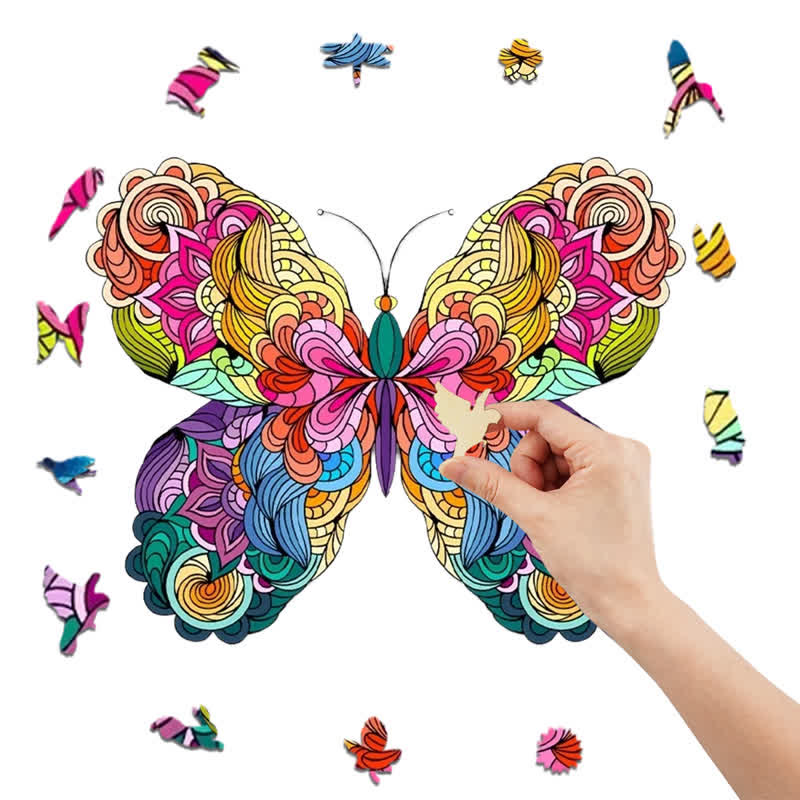 Rubbyoo Butterfly Colorful Edition - Wooden Jigsaw Puzzle - image 7