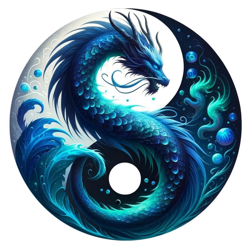 Rubbyoo Ocean Serpent Yin and Yang - Wooden Jigsaw Puzzle - A3 - Wooden Gift Packaging - image 0