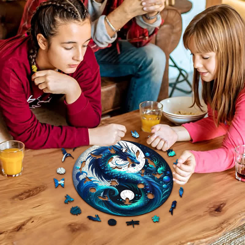 Rubbyoo Ocean Serpent Yin and Yang - Wooden Jigsaw Puzzle - image 5