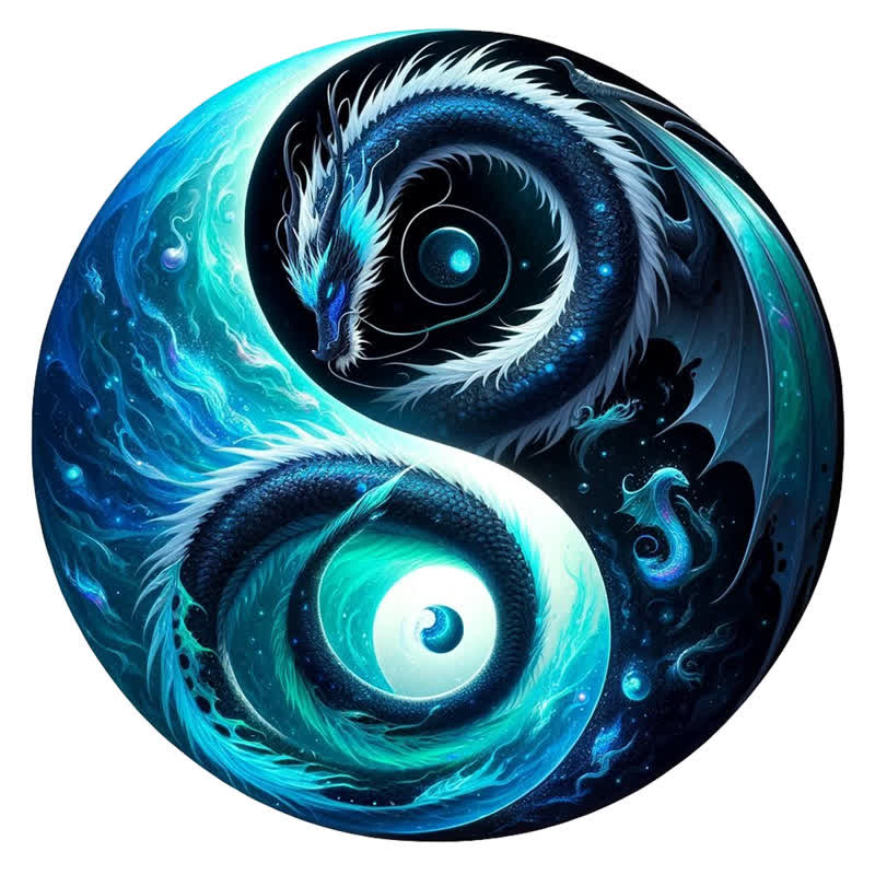 Rubbyoo Ocean Serpent Yin and Yang -2 Wooden Jigsaw Puzzle - A3 - Wooden Gift Packaging - image 0