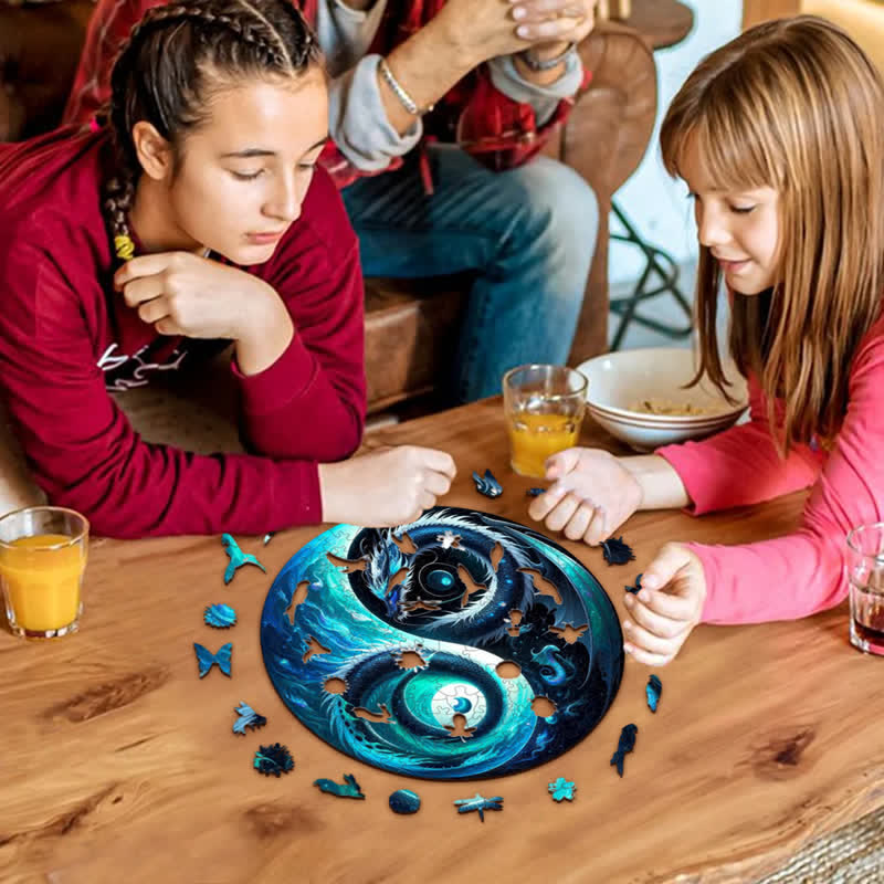 Rubbyoo Ocean Serpent Yin and Yang -2 Wooden Jigsaw Puzzle - image 7