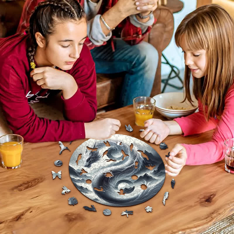 Rubbyoo Wind and Mountain Serpent Yin and Yang -2 Wooden Jigsaw Puzzle - image 8