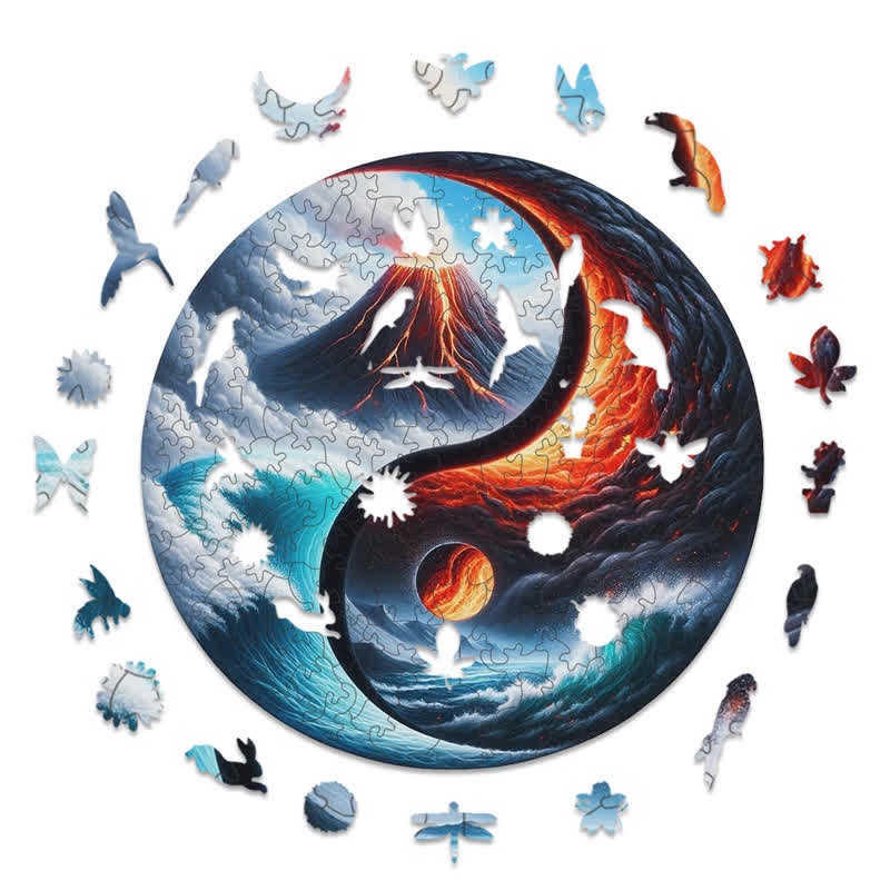 Rubbyoo Nature Yin and Yang -1 Wooden Jigsaw Puzzle - image 1