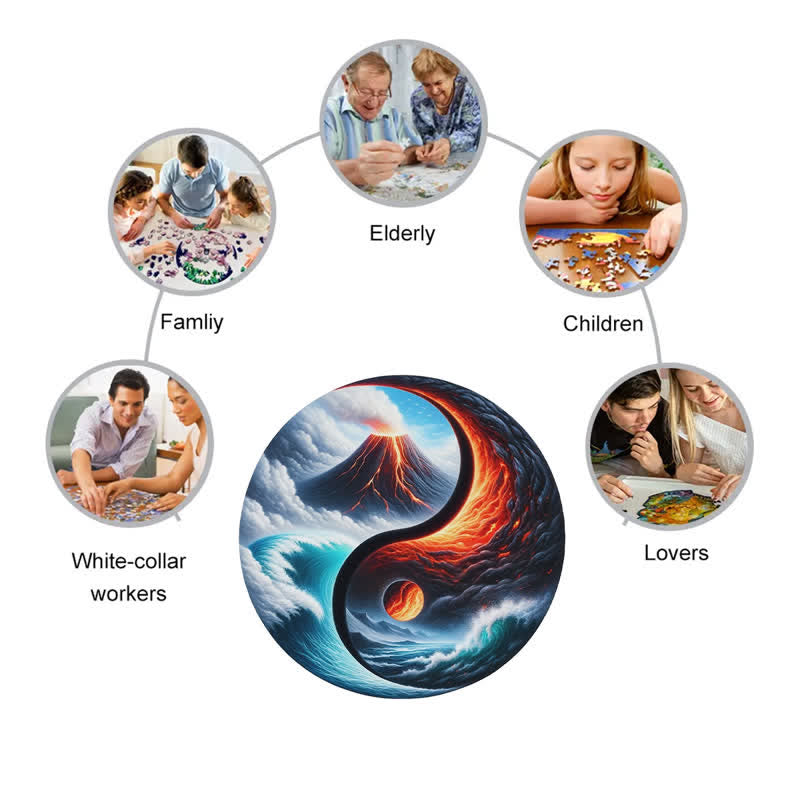 Rubbyoo Nature Yin and Yang -1 Wooden Jigsaw Puzzle - image 3