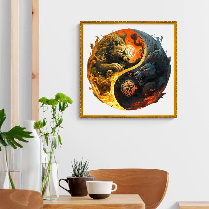 Rubbyoo Lion Spirits Yin and Yang - Wooden Jigsaw Puzzle - image 4
