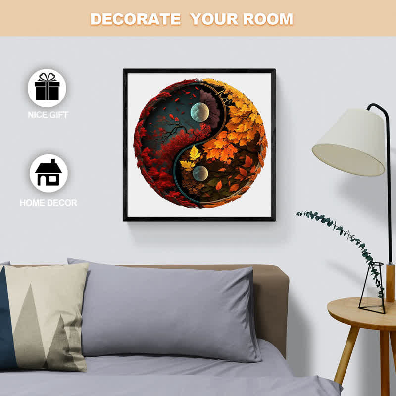 Rubbyoo Autumn Yin and Yang - Wooden Jigsaw Puzzle - image 2