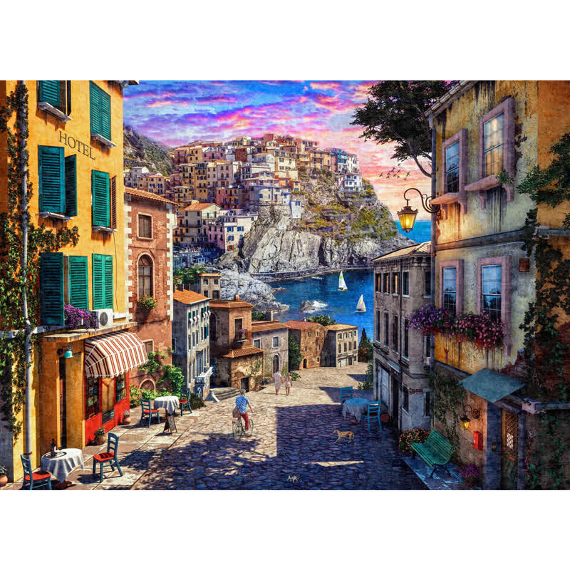 Rubbyoo A Stroll Along The Coast - Wooden Jigsaw Puzzle - A2 - Wooden Gift Packaging - image 0
