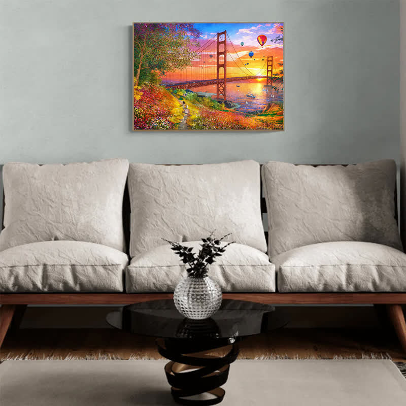 Rubbyoo Walking to the Golden Gate Bridge - Wooden Jigsaw Puzzle - image 8