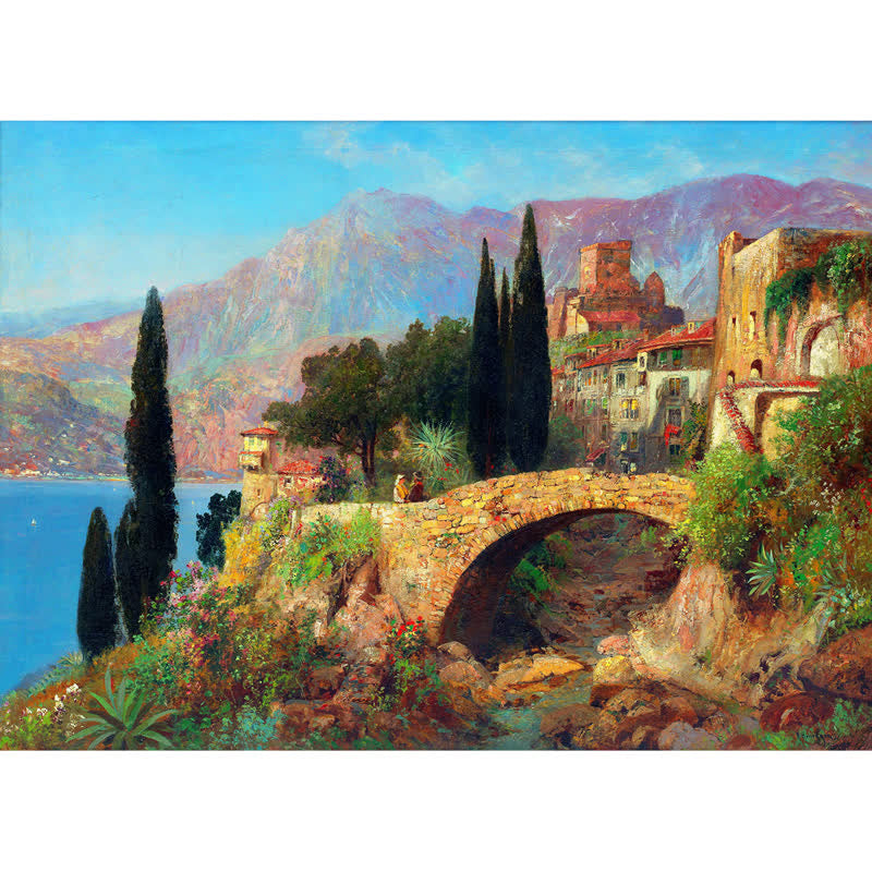 Rubbyoo Italian Coastal Landscape - Wooden Jigsaw Puzzle - A2 - Wooden Gift Packaging - image 0