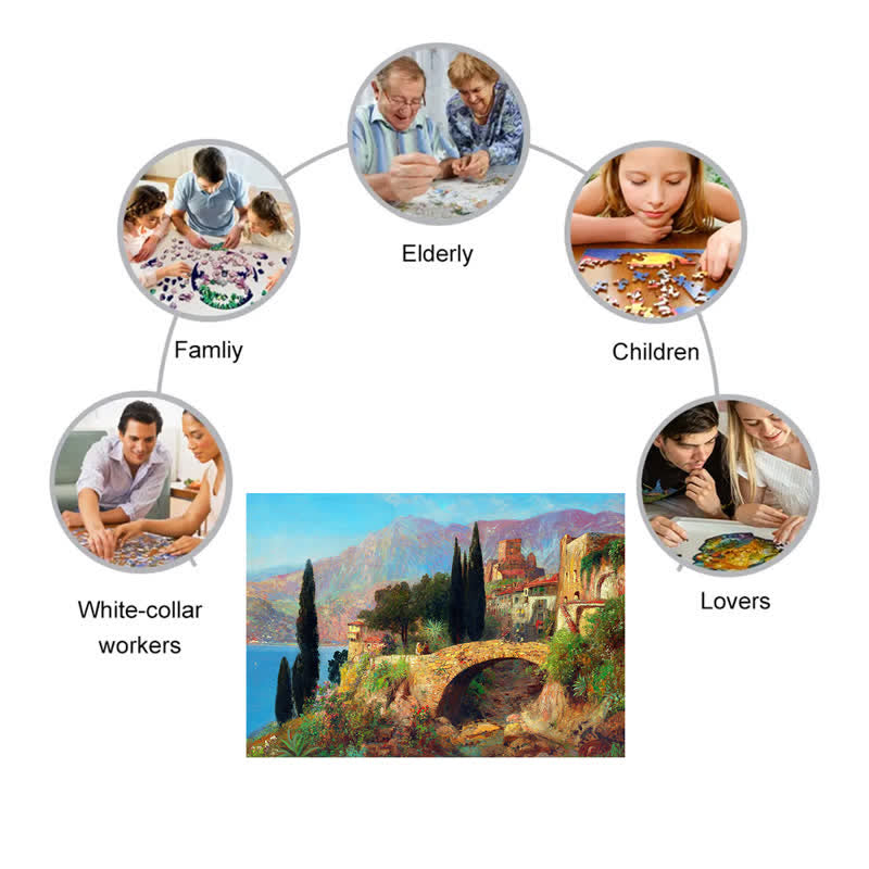 Rubbyoo Italian Coastal Landscape - Wooden Jigsaw Puzzle - image 2