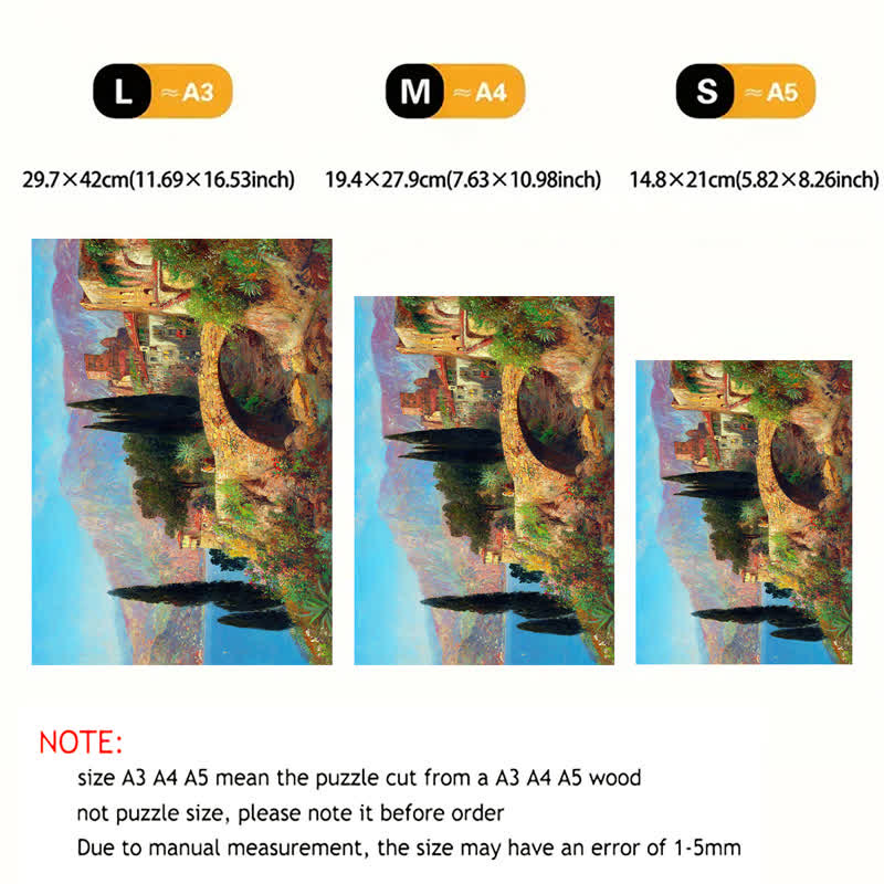 Rubbyoo Italian Coastal Landscape - Wooden Jigsaw Puzzle - image 4