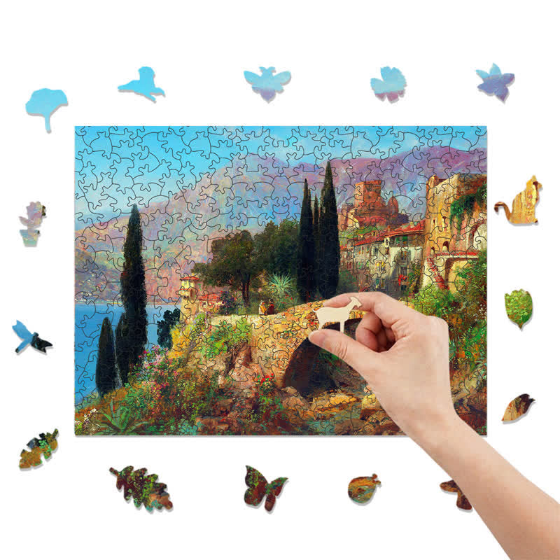 Rubbyoo Italian Coastal Landscape - Wooden Jigsaw Puzzle - image 6