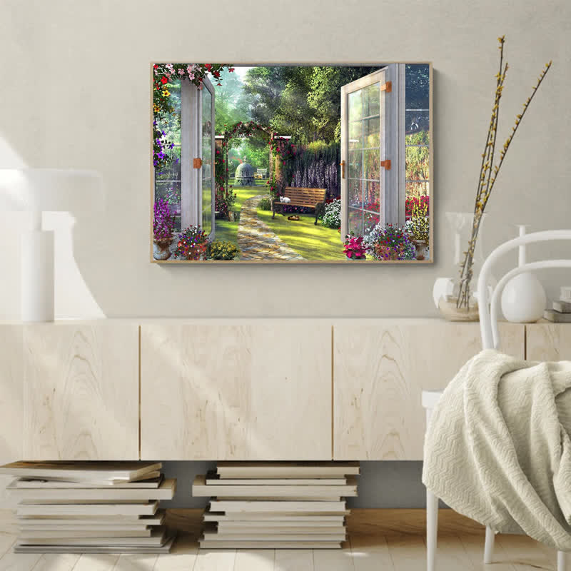 Rubbyoo A View From The Garden - Wooden Jigsaw Puzzle - image 3