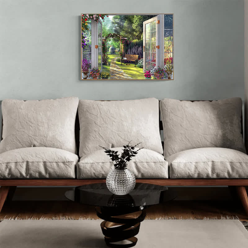 Rubbyoo A View From The Garden - Wooden Jigsaw Puzzle - image 2