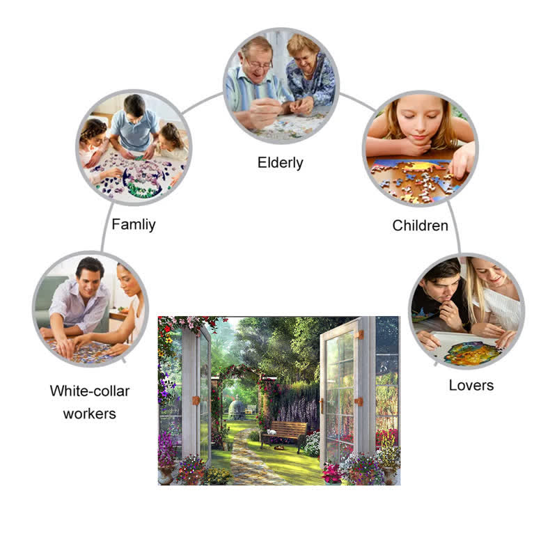 Rubbyoo A View From The Garden - Wooden Jigsaw Puzzle - image 8