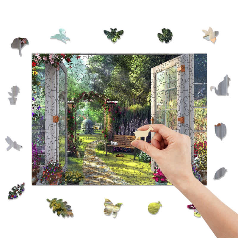 Rubbyoo A View From The Garden - Wooden Jigsaw Puzzle - image 5