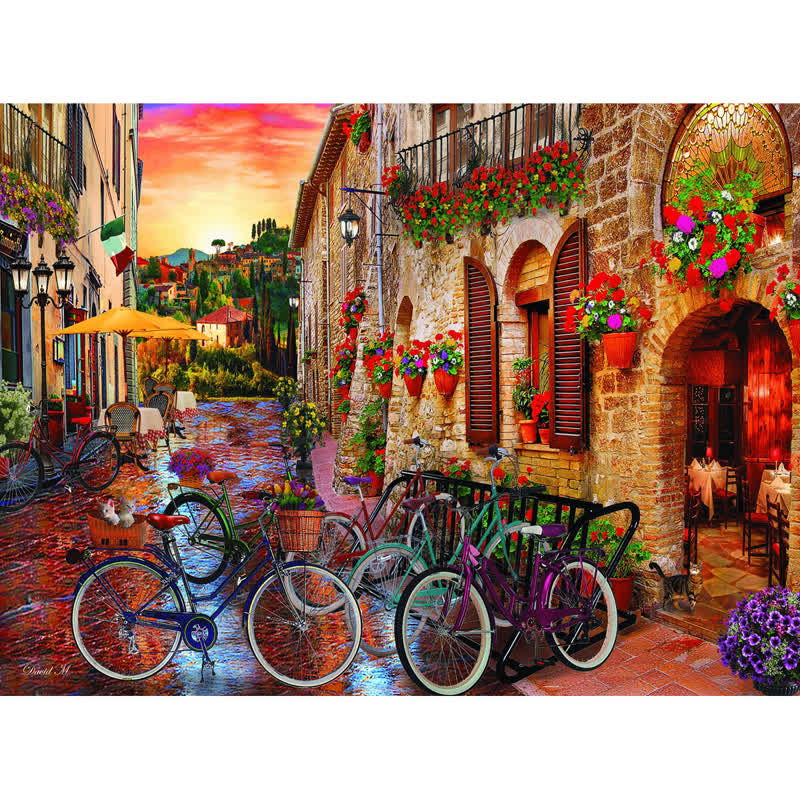 Rubbyoo Biking Tuscany - Wooden Jigsaw Puzzle - A2 - Wooden Gift Packaging - image 0